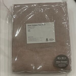 West Elm Belgian Flax Linen Curtain.